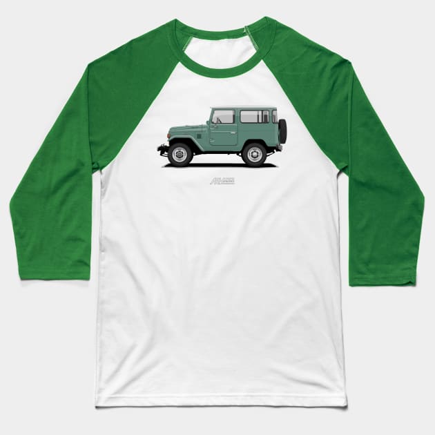 Land Cruiser FJ40 HardTop Green Baseball T-Shirt by ARVwerks